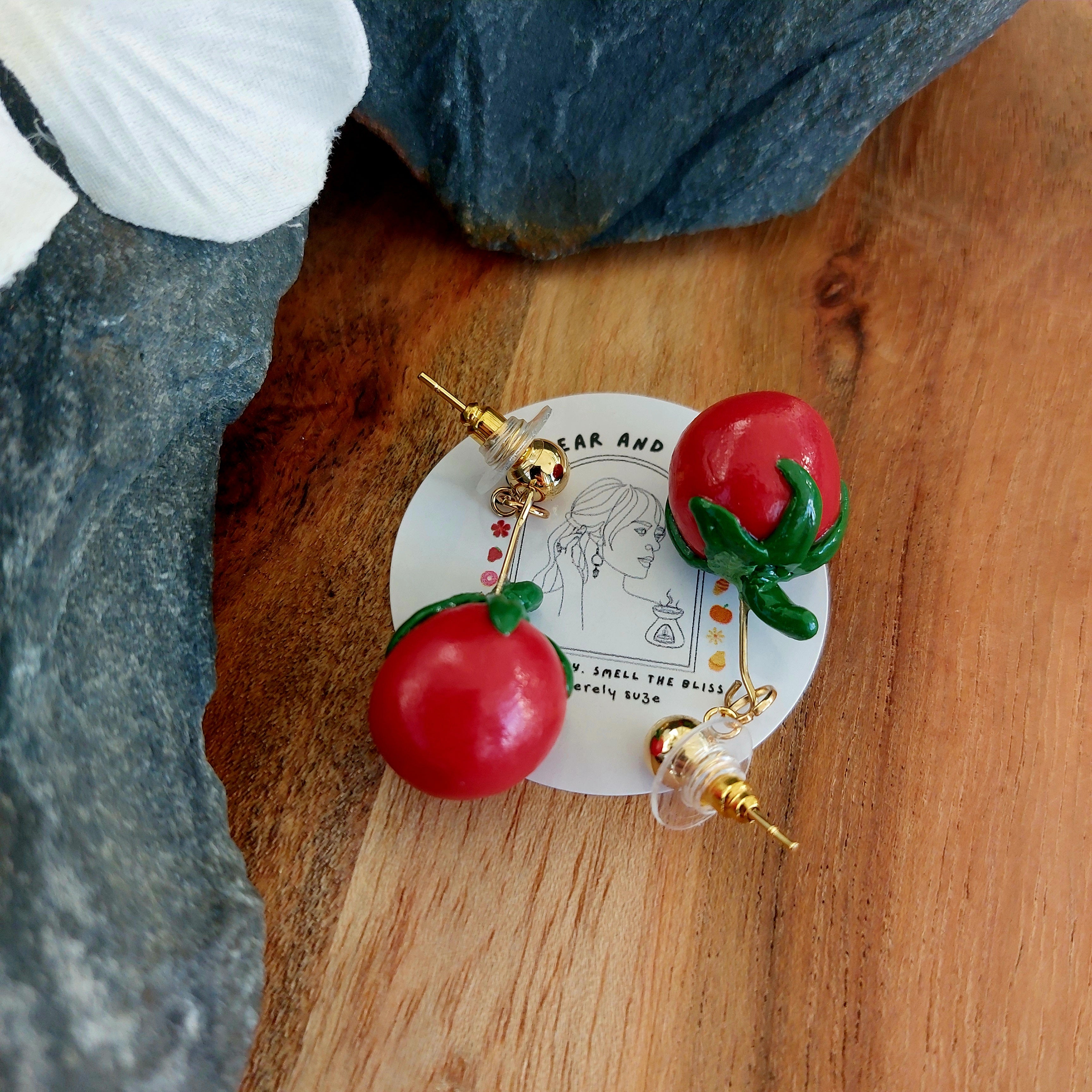 Tomato Earrings | Food Inspired Statement Earrings