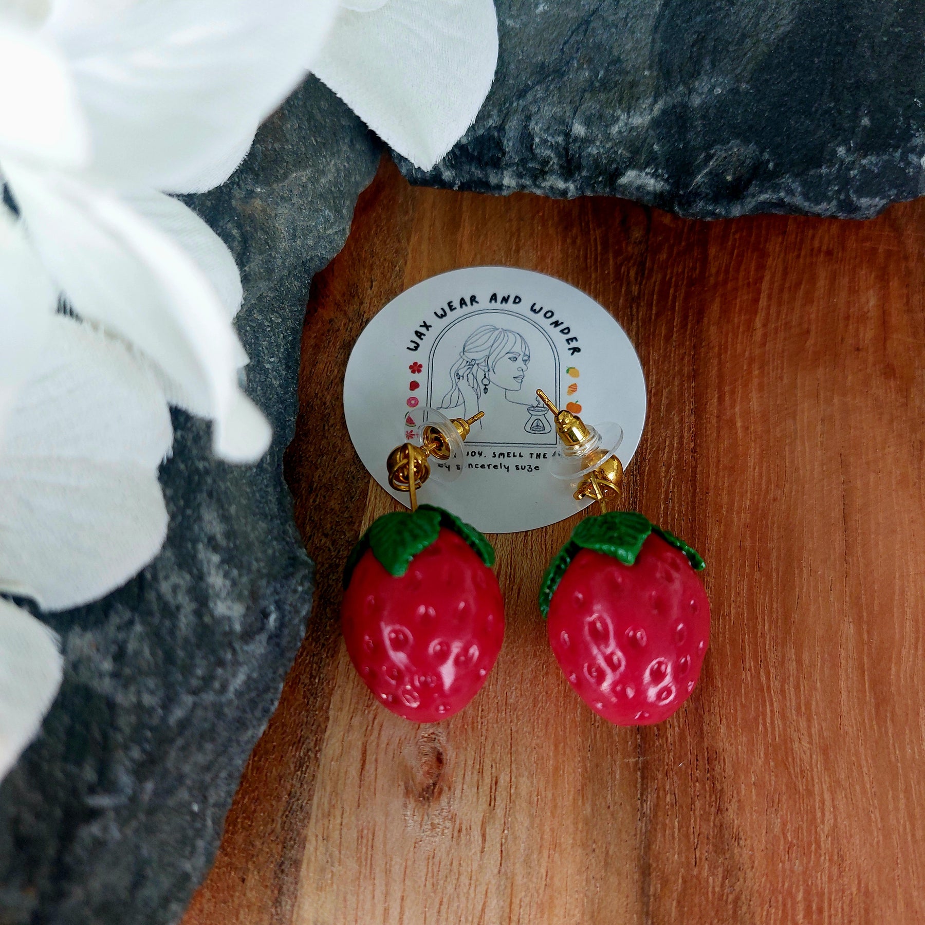 Strawberry Earrings | Food Inspired Statement Earrings