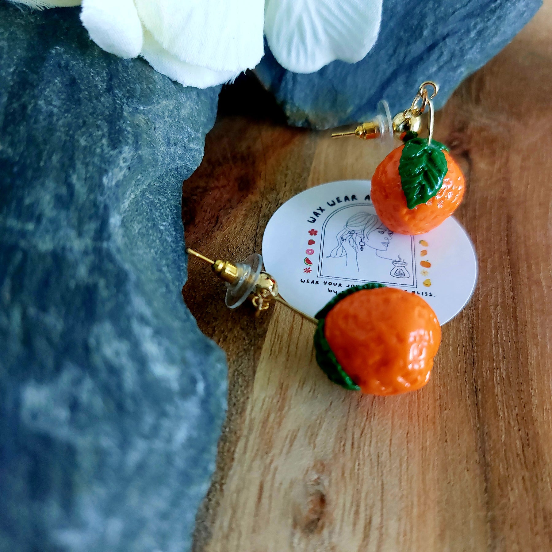 Orange Earrings | Food Inspired Statement Earrings