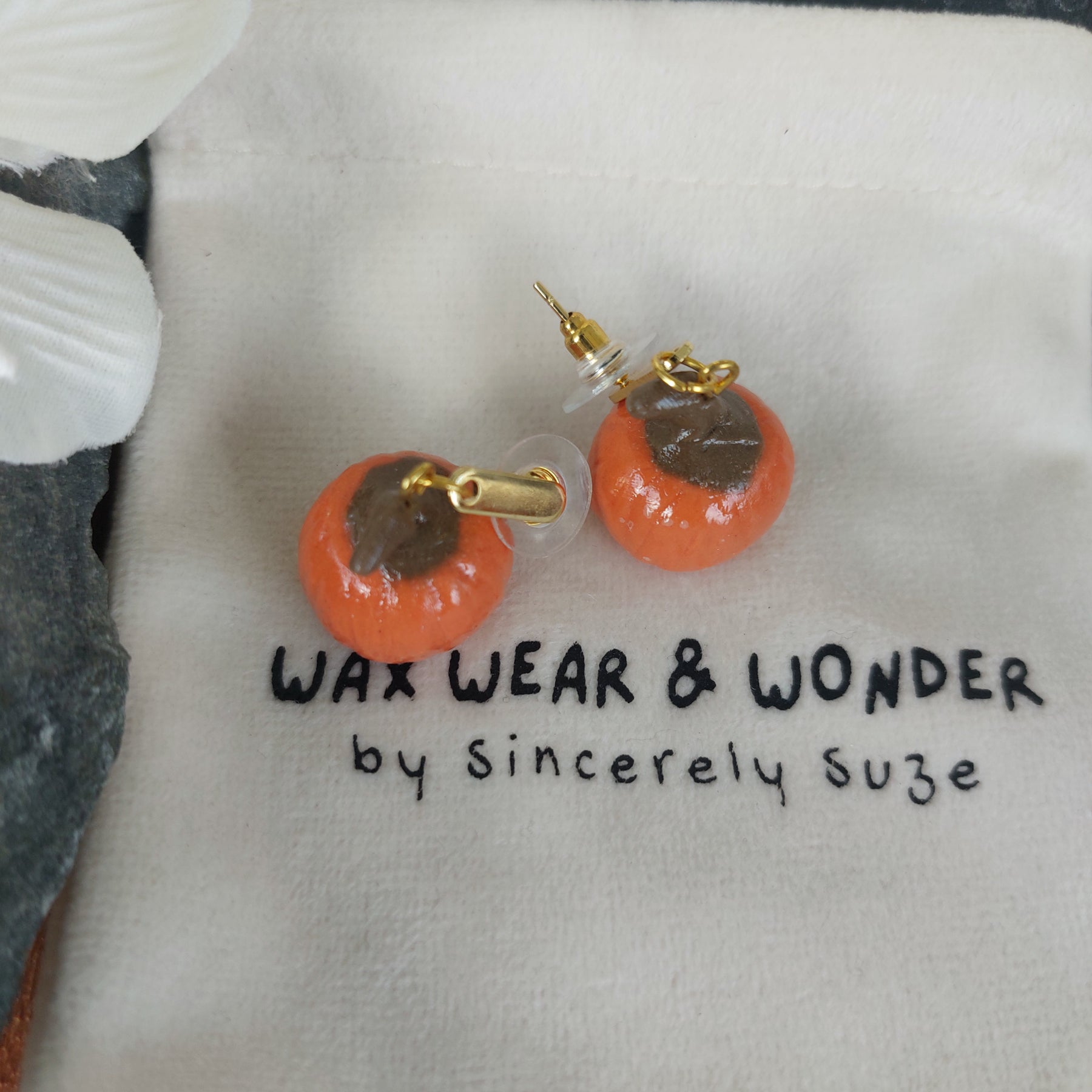 Pumpkin Earrings | Food Inspired Statement Earrings