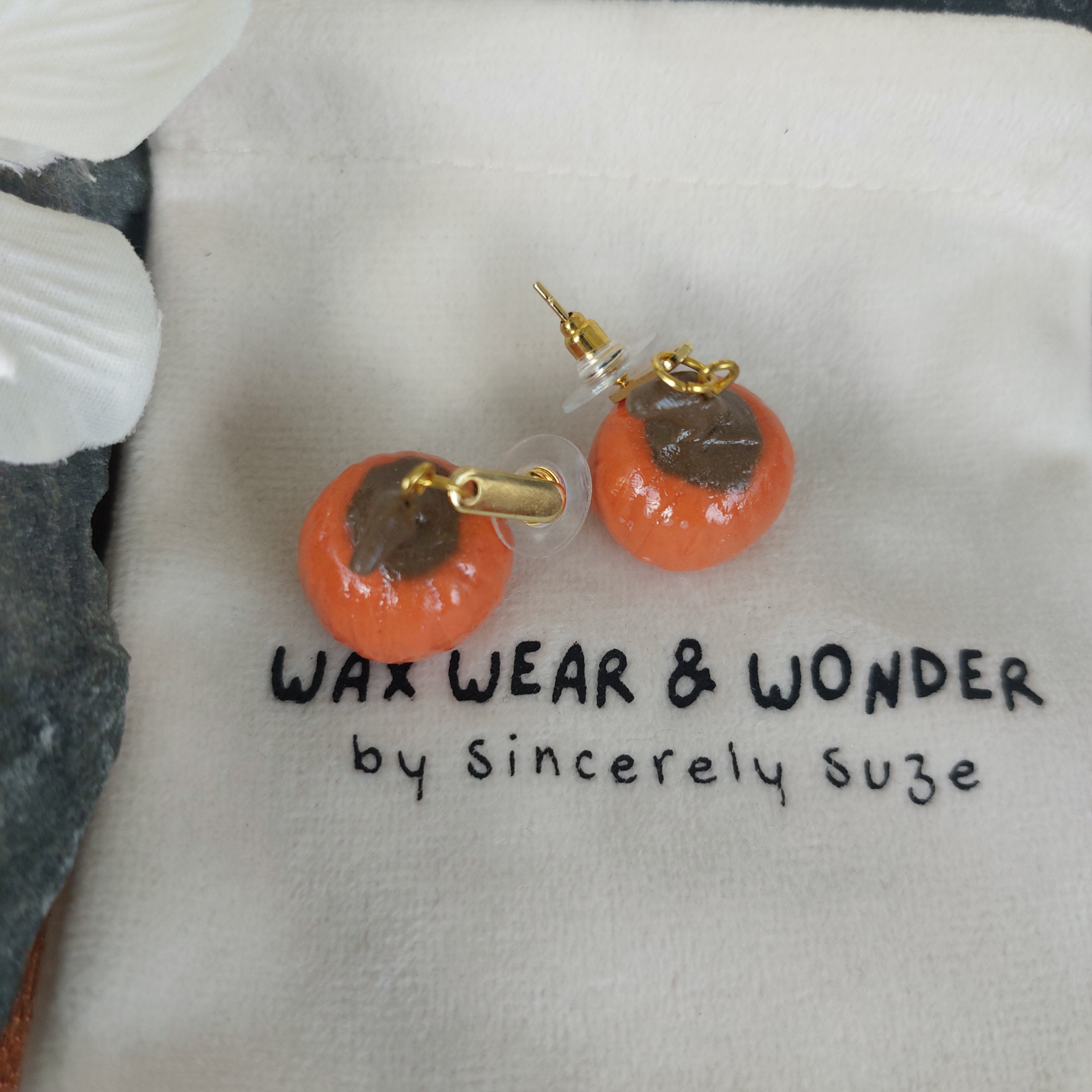 Pumpkin Earrings | Food Inspired Statement Earrings