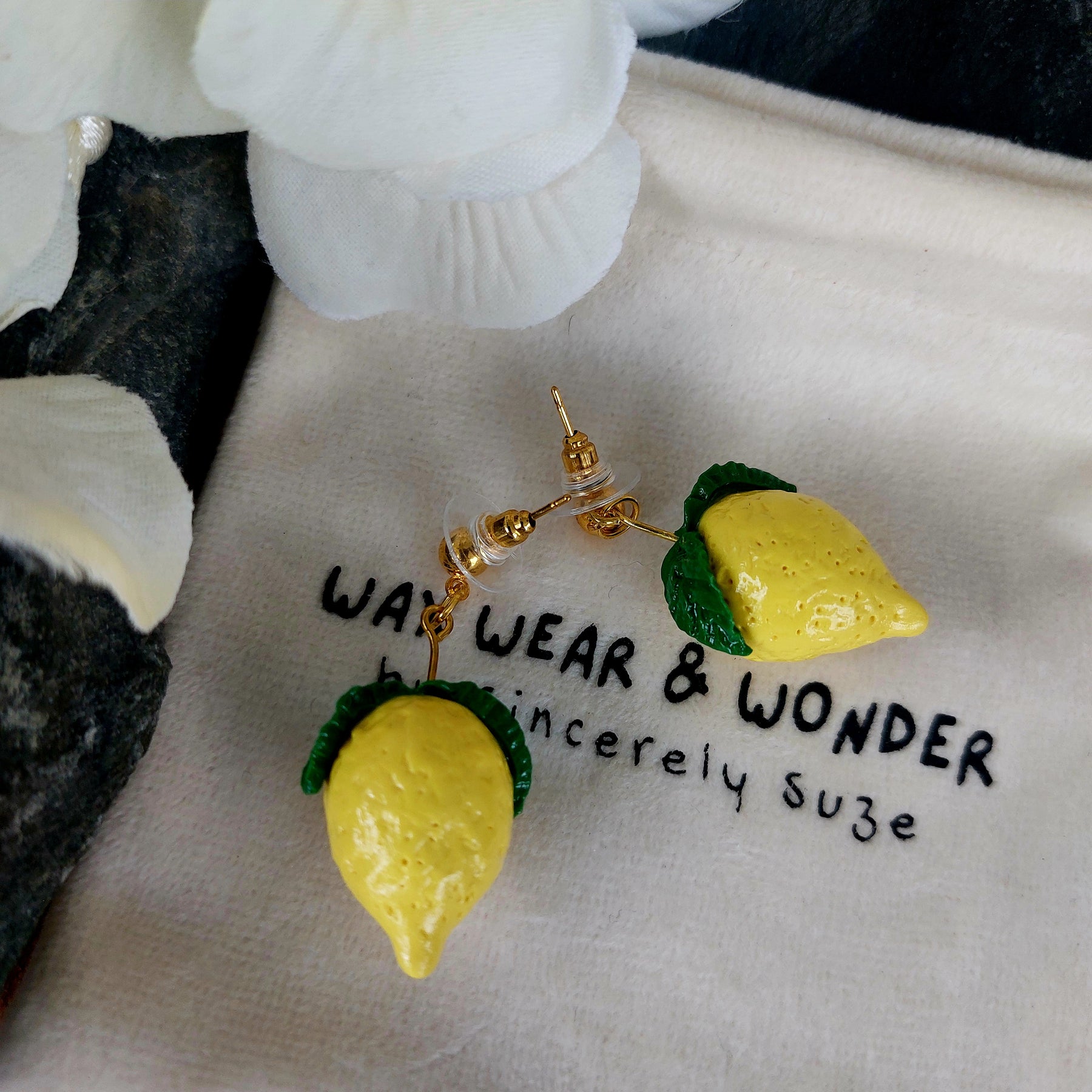 Lemon Dangles | Food Inspired Statement Earrings