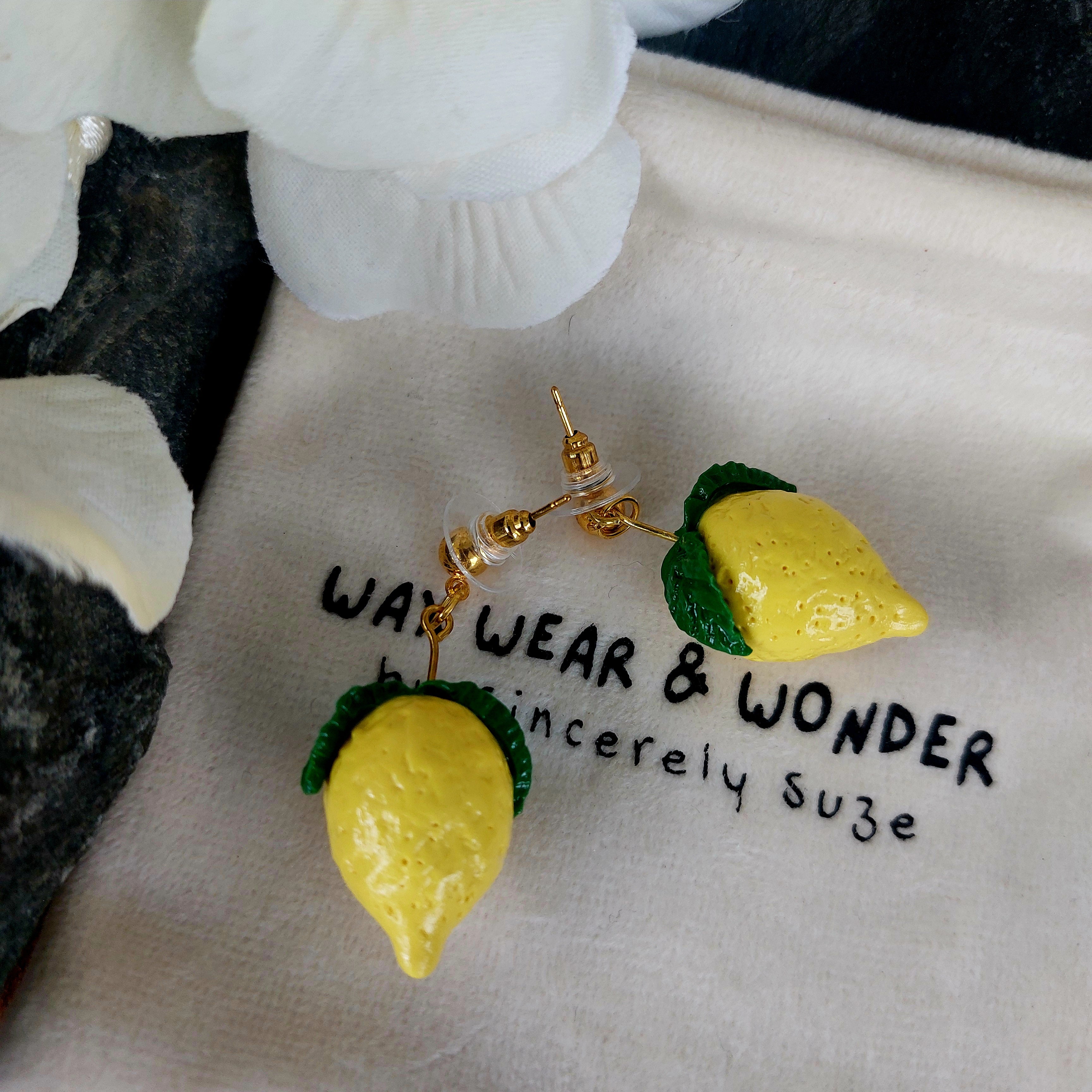 Lemon Dangles | Food Inspired Statement Earrings