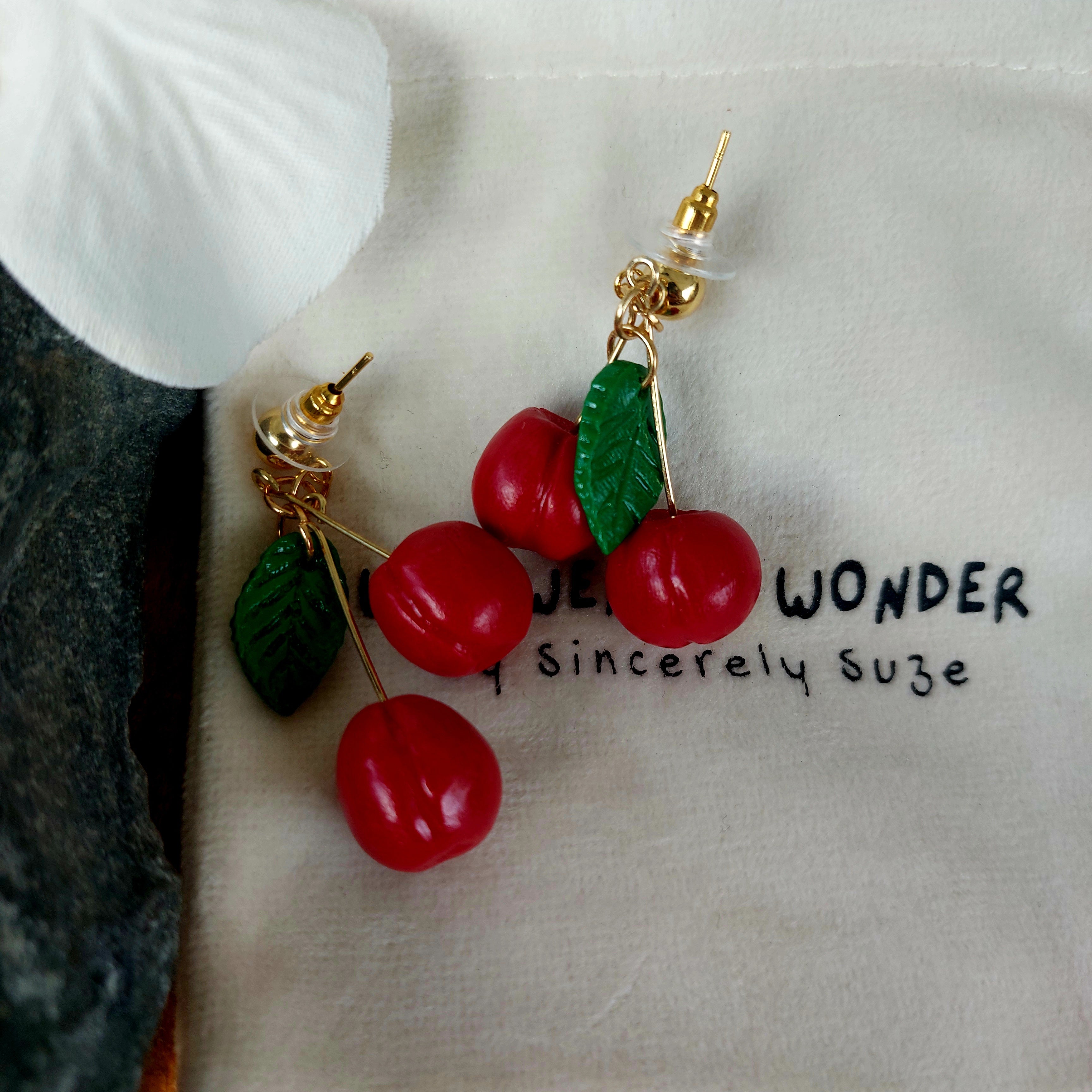 Cherry Earrings | Food Inspired Statement Earrings