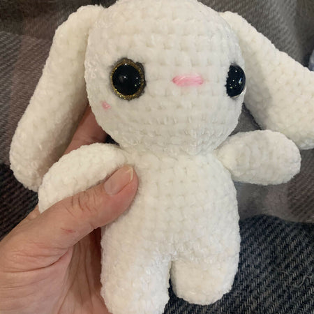 Handmade Cute Velvet Crochet Bunny toy