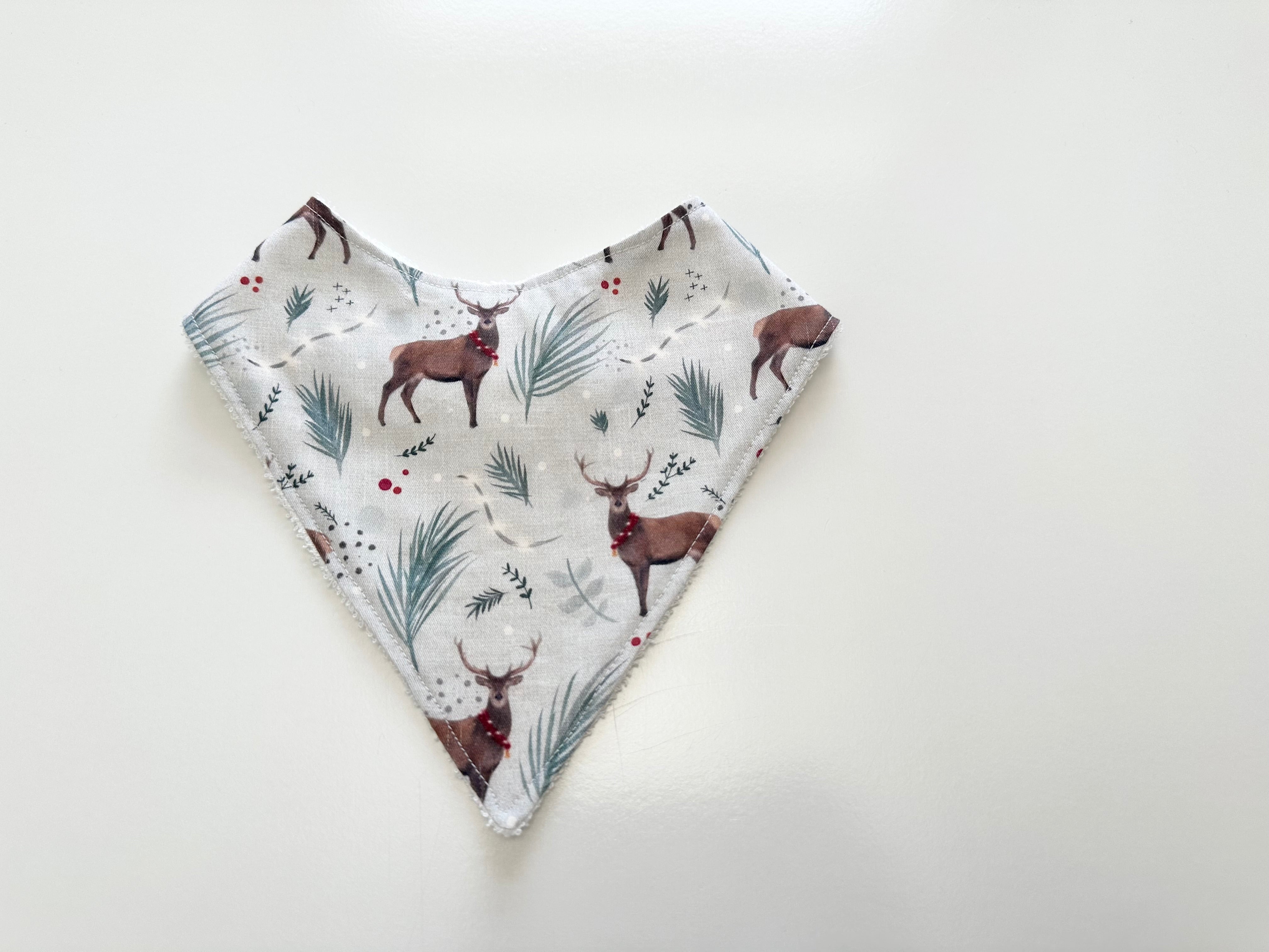 Reindeer bandana bib