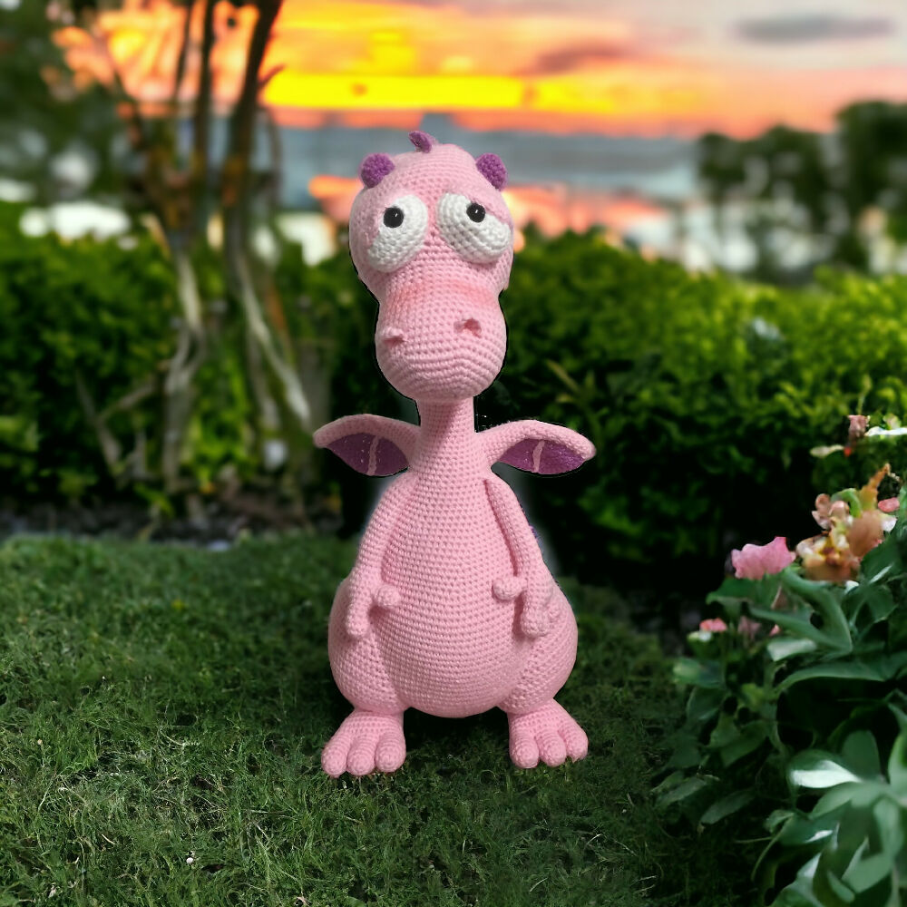 Crochet Shy Dinosaur