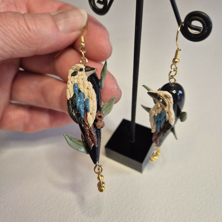 Kev Kookaburra Mini Dangle Earrings