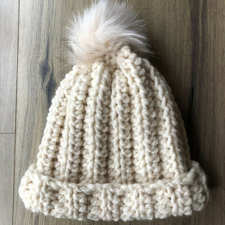 Adult Winter Beanies | Super Chunky | Cream