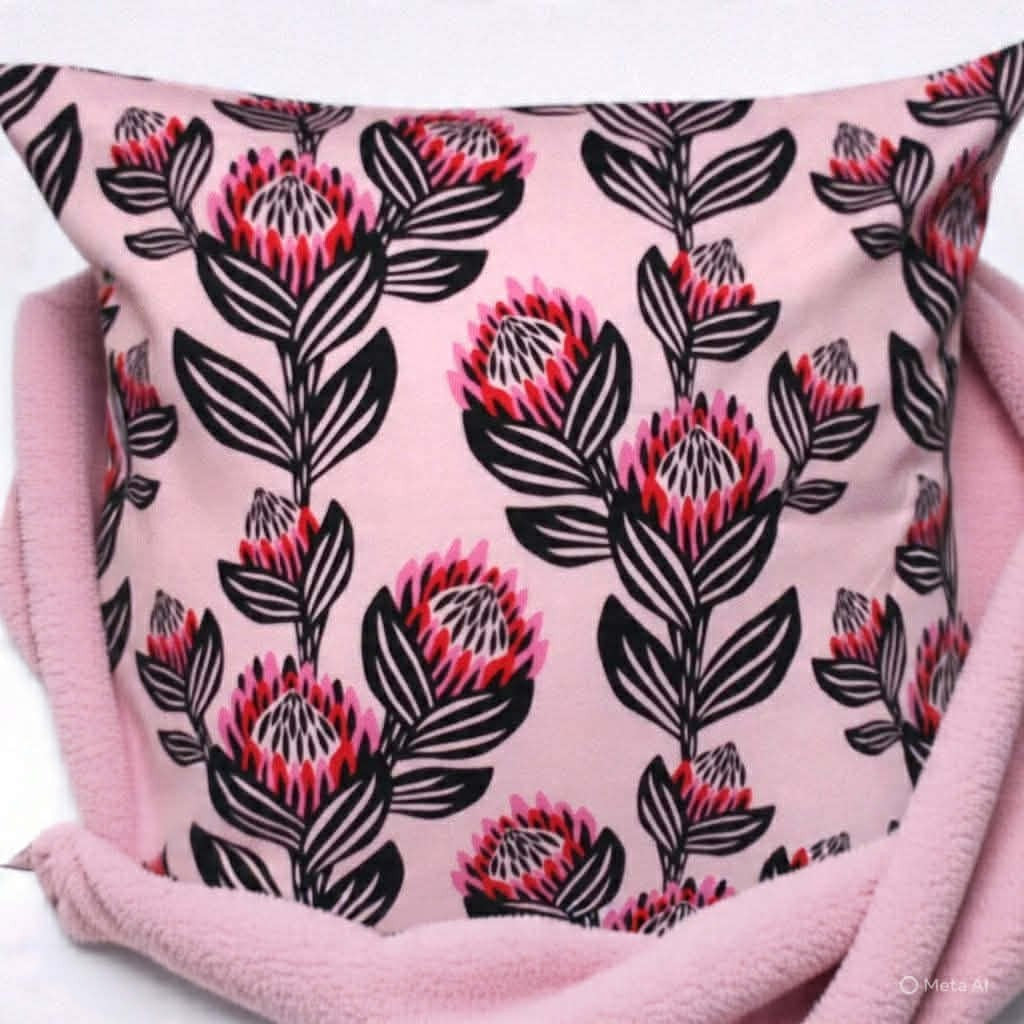 Native Floral Cushion Cover-Pink