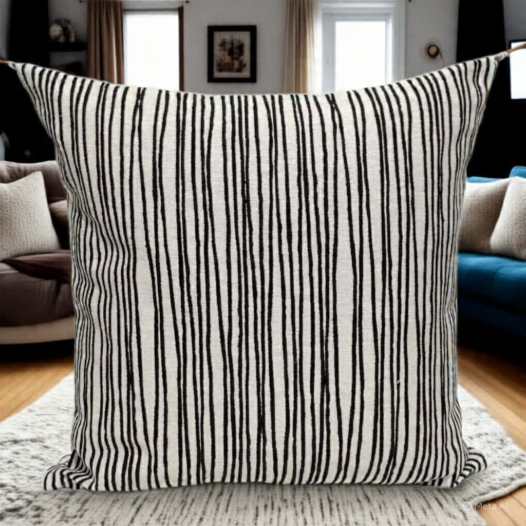 Cushion Cover. Contemporary design with stripe detail.