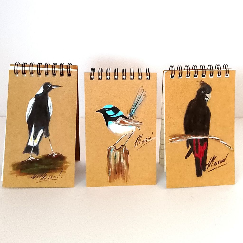 Handpainted Memo Pads.  Pocket size.