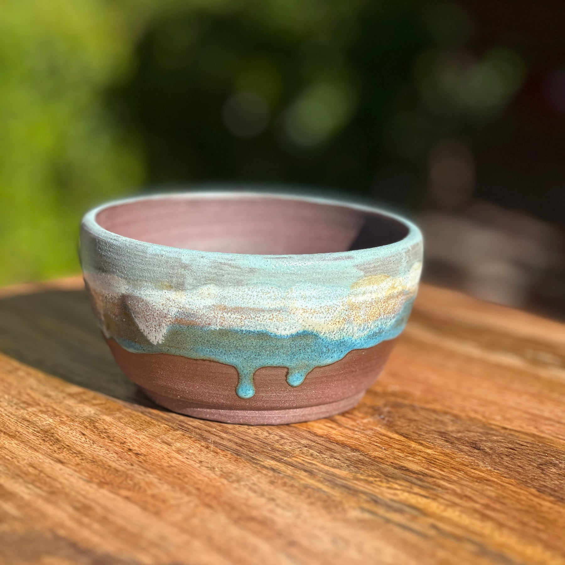 Ceramic Bowl - Teal Bloom