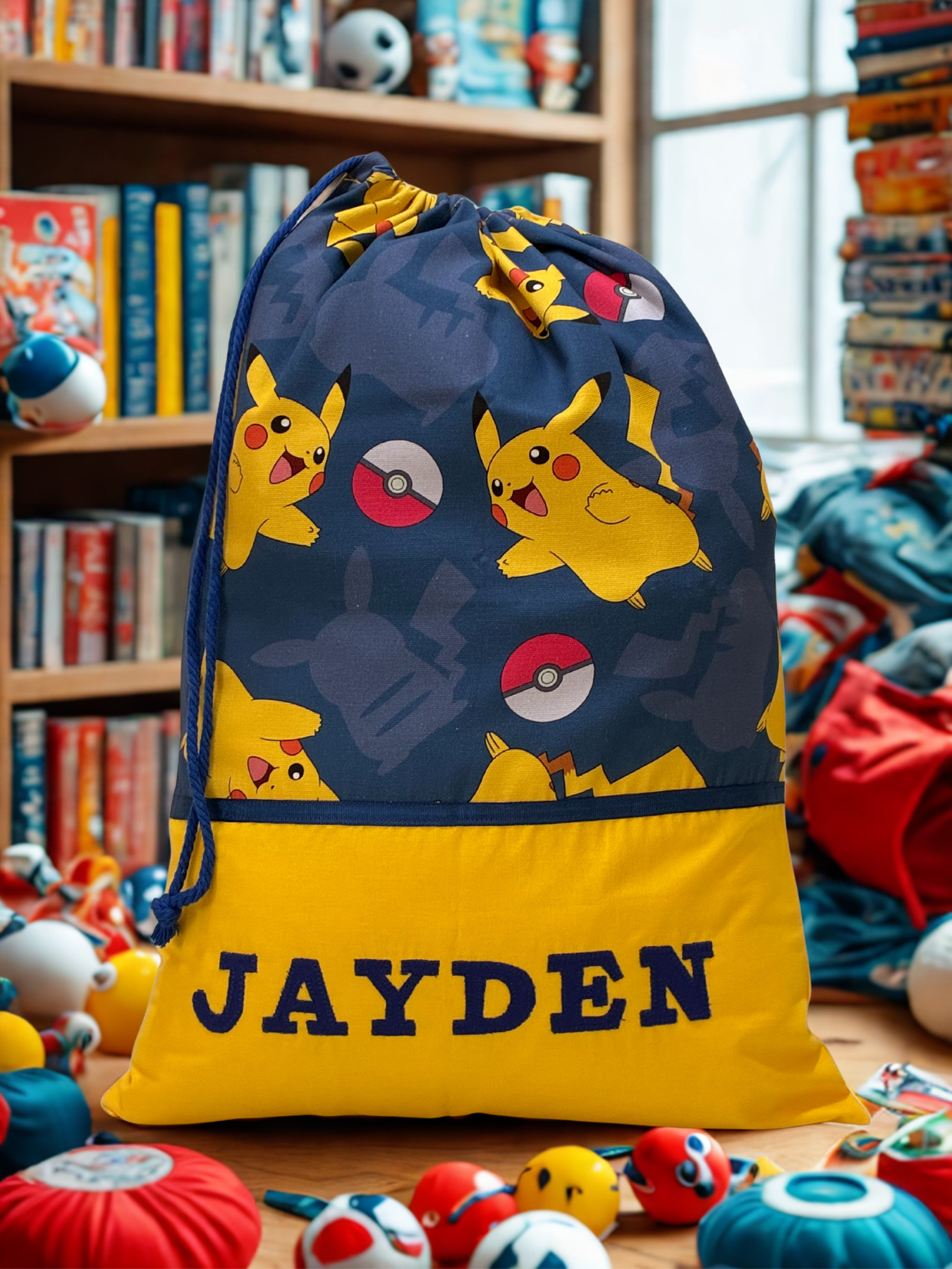 Children's Library Bag , Handmade, Personalised