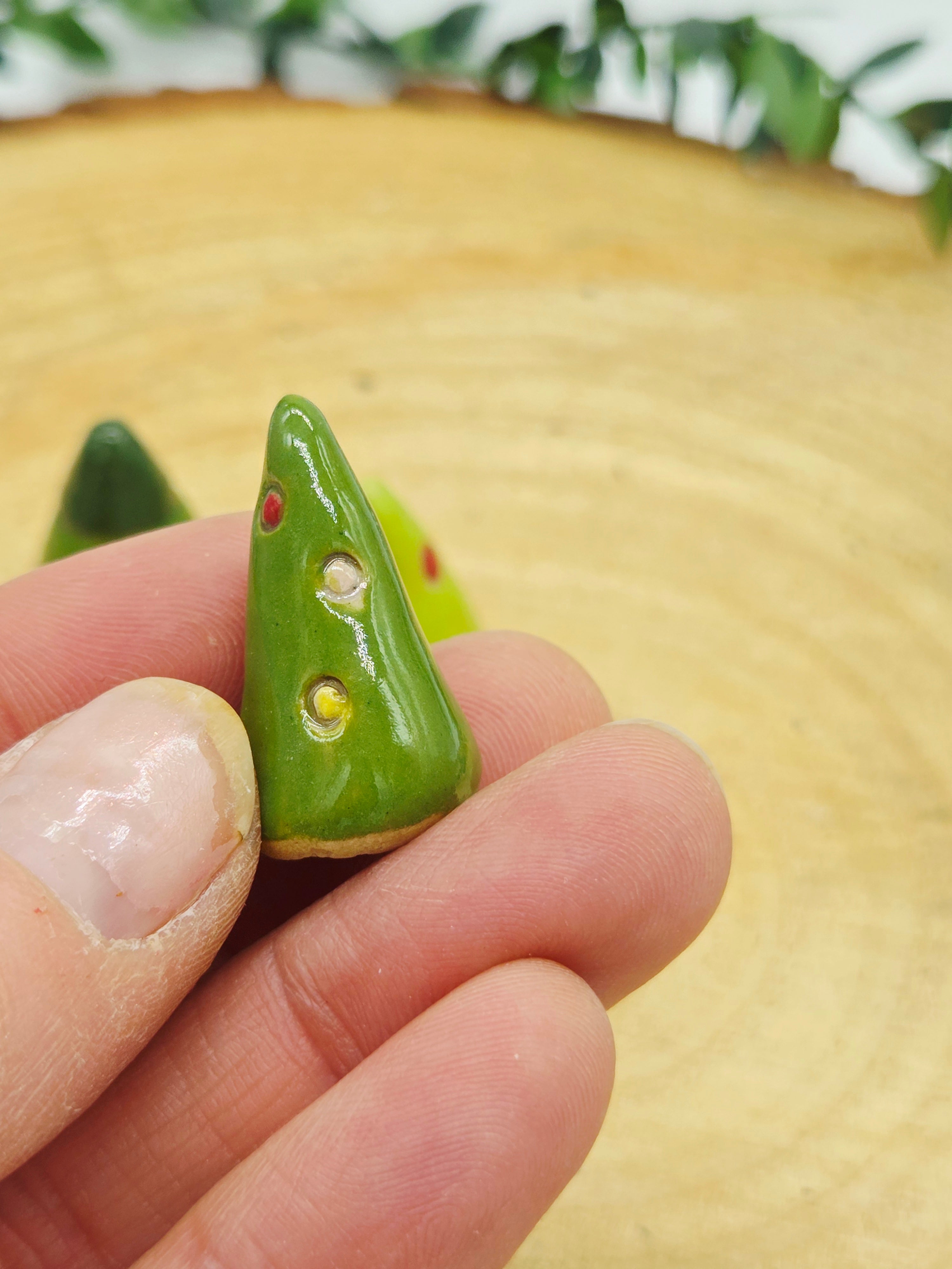 3 x tiny Christmas Ceramics - Trio of Trees