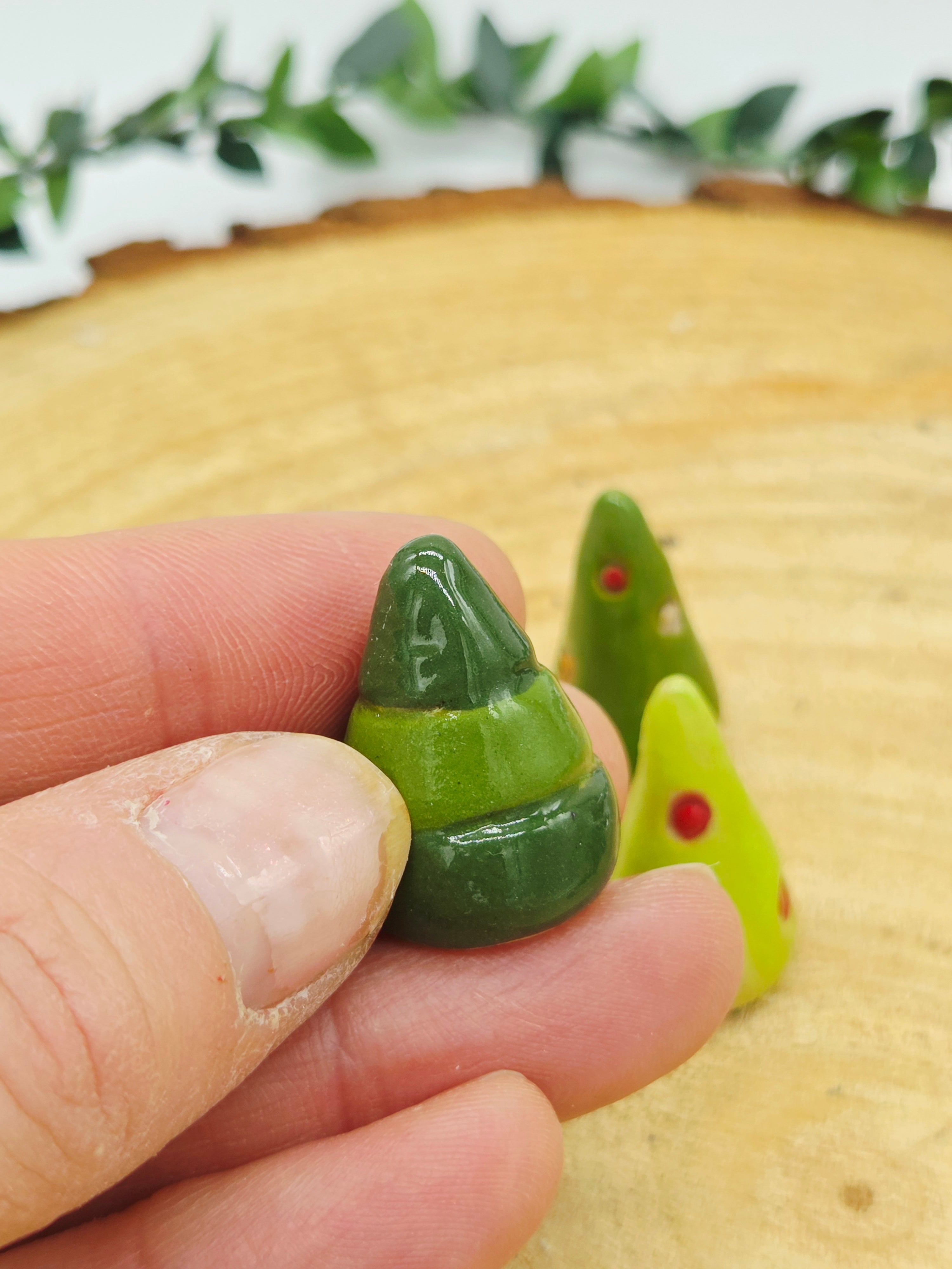 3 x tiny Christmas Ceramics - Trio of Trees