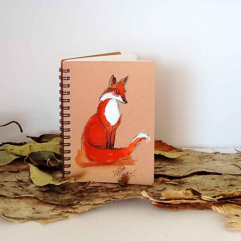 Handpainted Small Fox Notepad - Lined