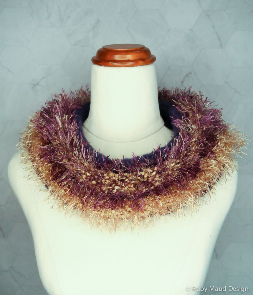 Paris Lavender Hand Knitted Cowl