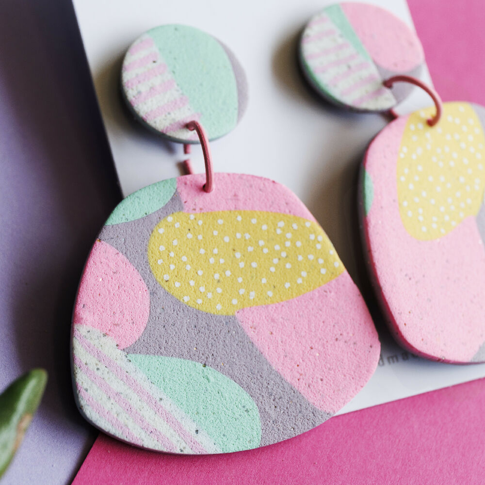 'Skirts' Handmade Polymer Clay Earrings - Various colours available