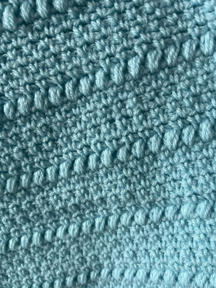 Baby Blanket | Handmade Crochet | Light Blue