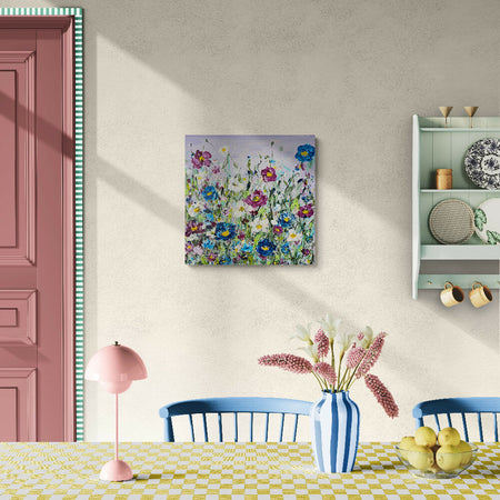 In Full Bloom - Original Artwork 35.5 x 35.5 x 3.5cm, Acrylic