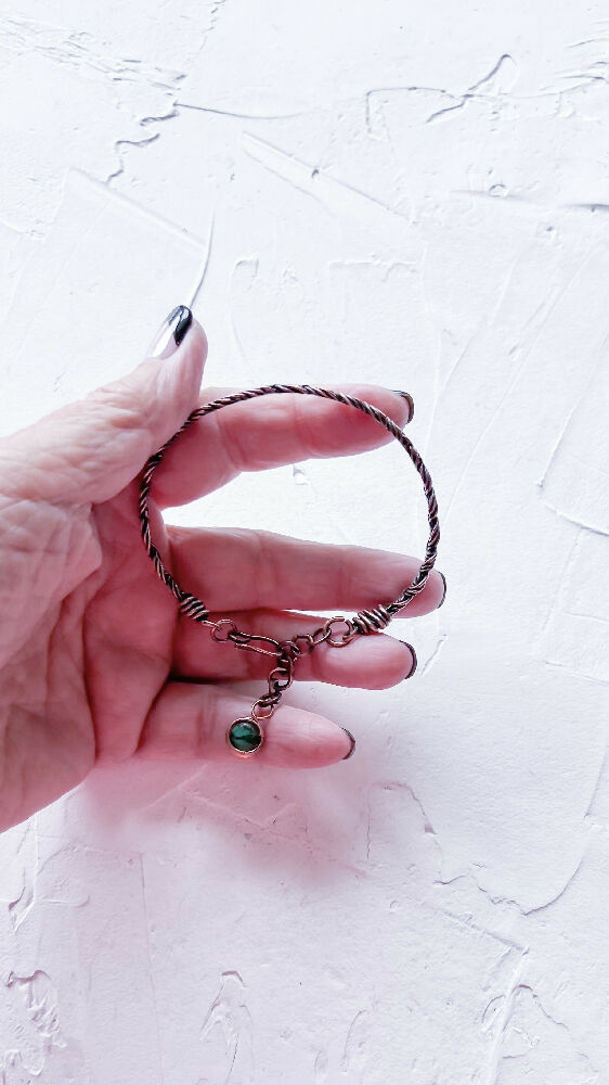 Braided_copper_bracelet_with_malachite_13