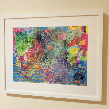 Rainbow Underwater Abstract Print