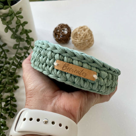 Crochet handmade basket - Mint Green Mini