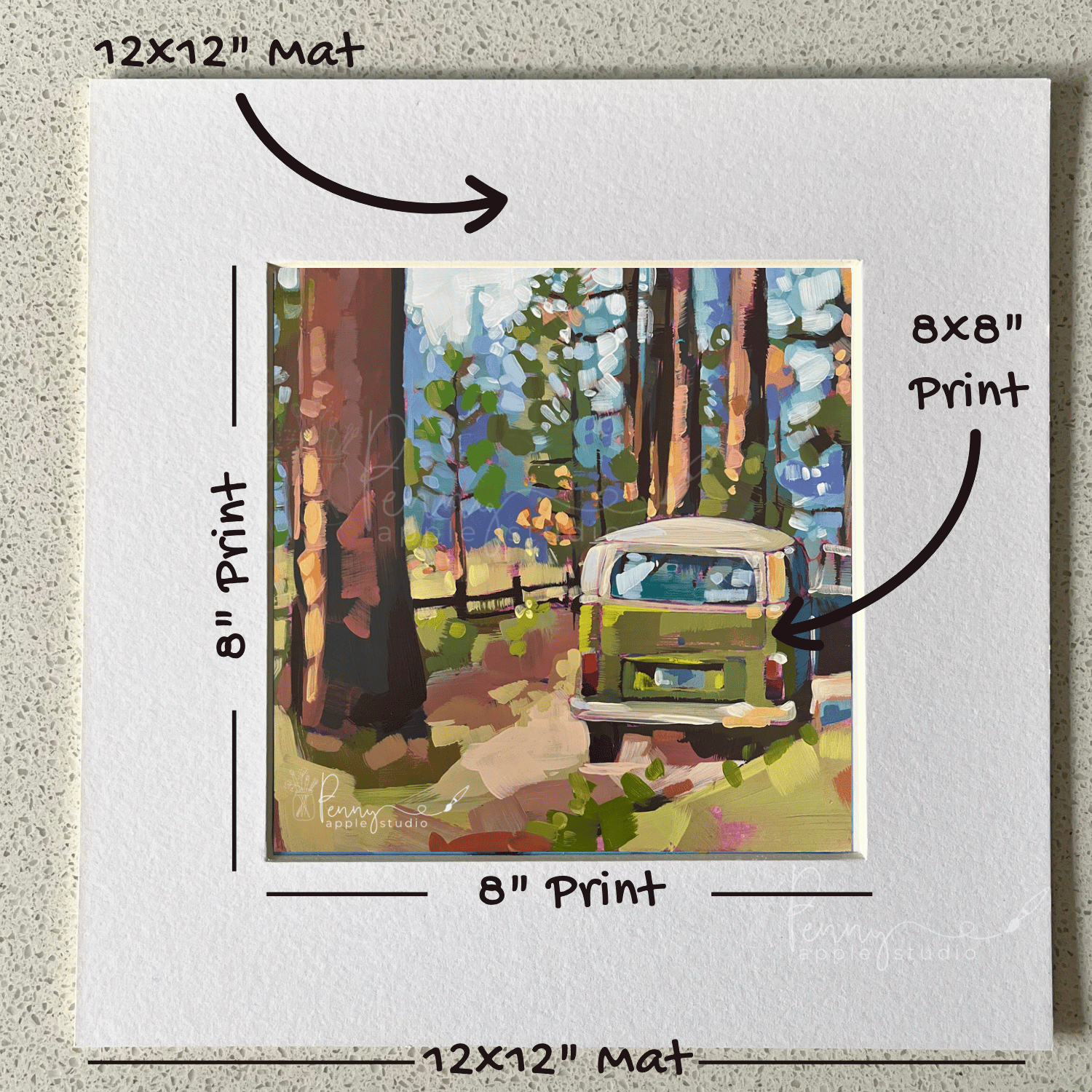 Unframed Expressive Square Art Print – Wanderlust