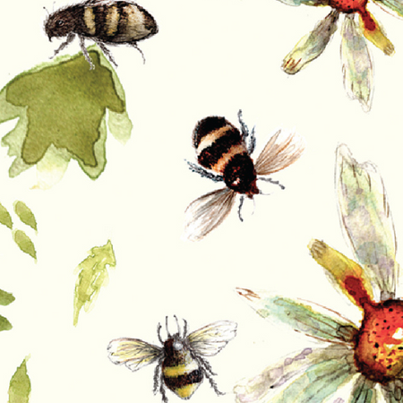 Flowery Bees Bookmark