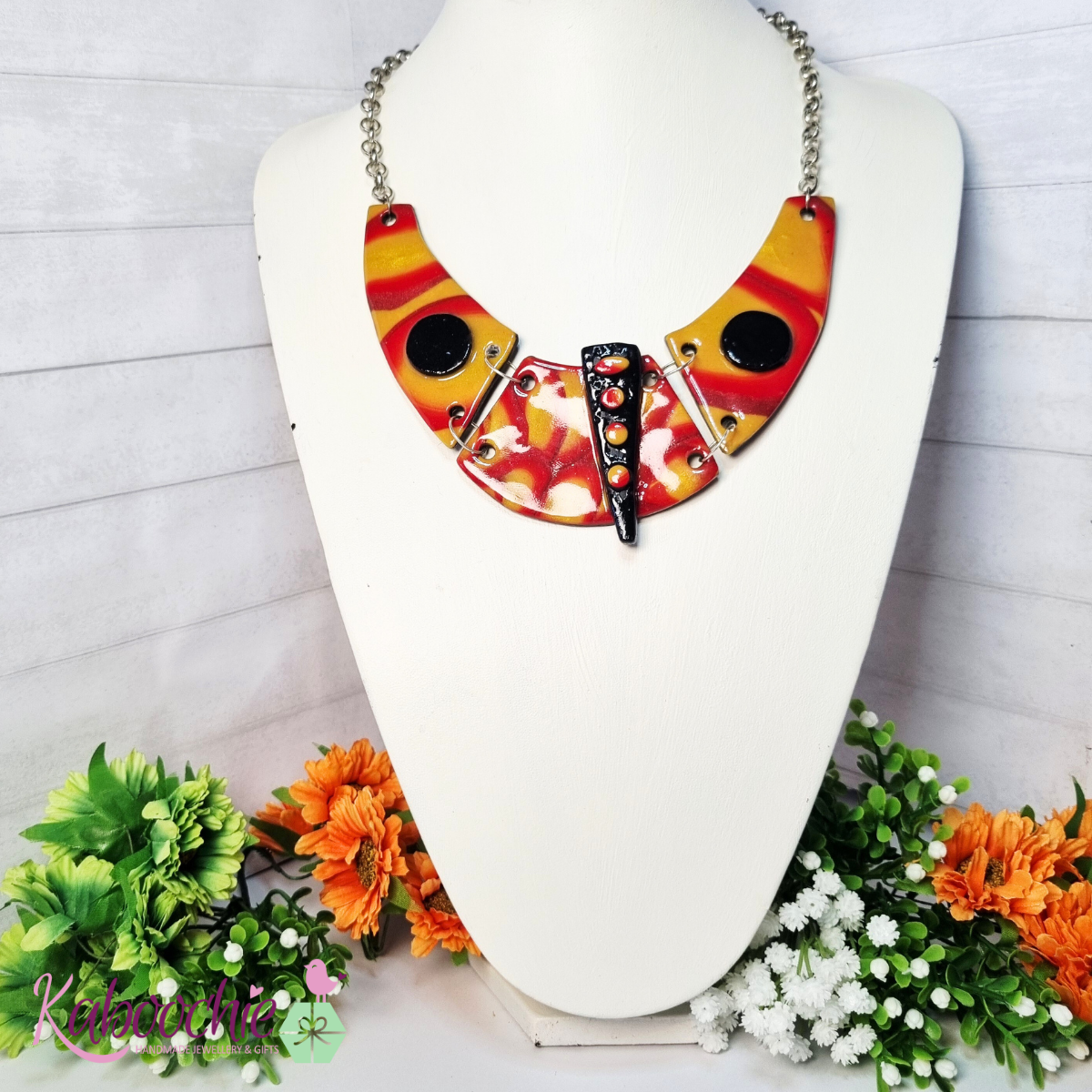 Statement Collar Necklace - Fire Goddess