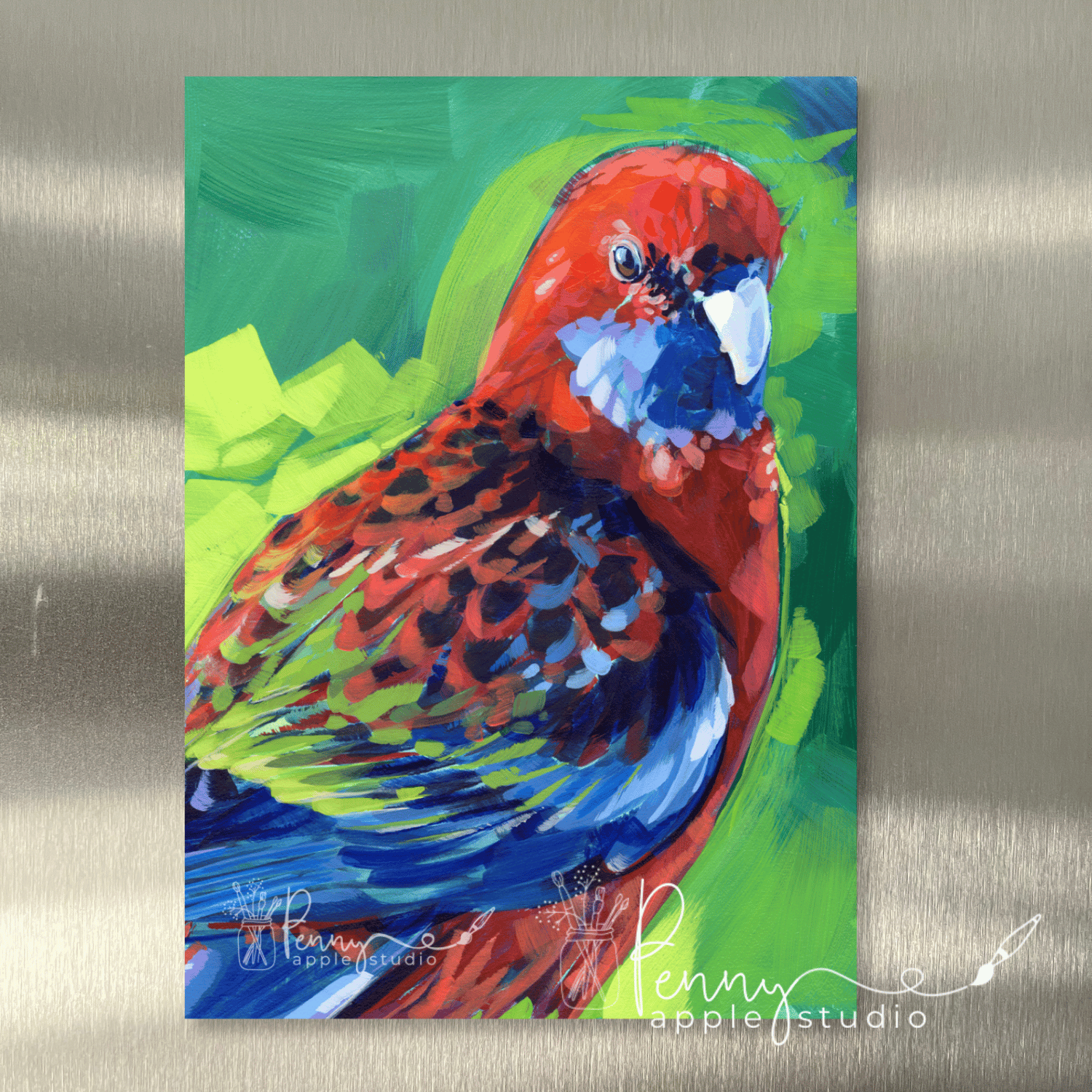 (1) Australian Bird Fridge Magnet – Expressive Mini Art