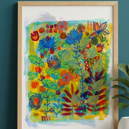 Original Hand Painted Art: Where Wild Things Bloom