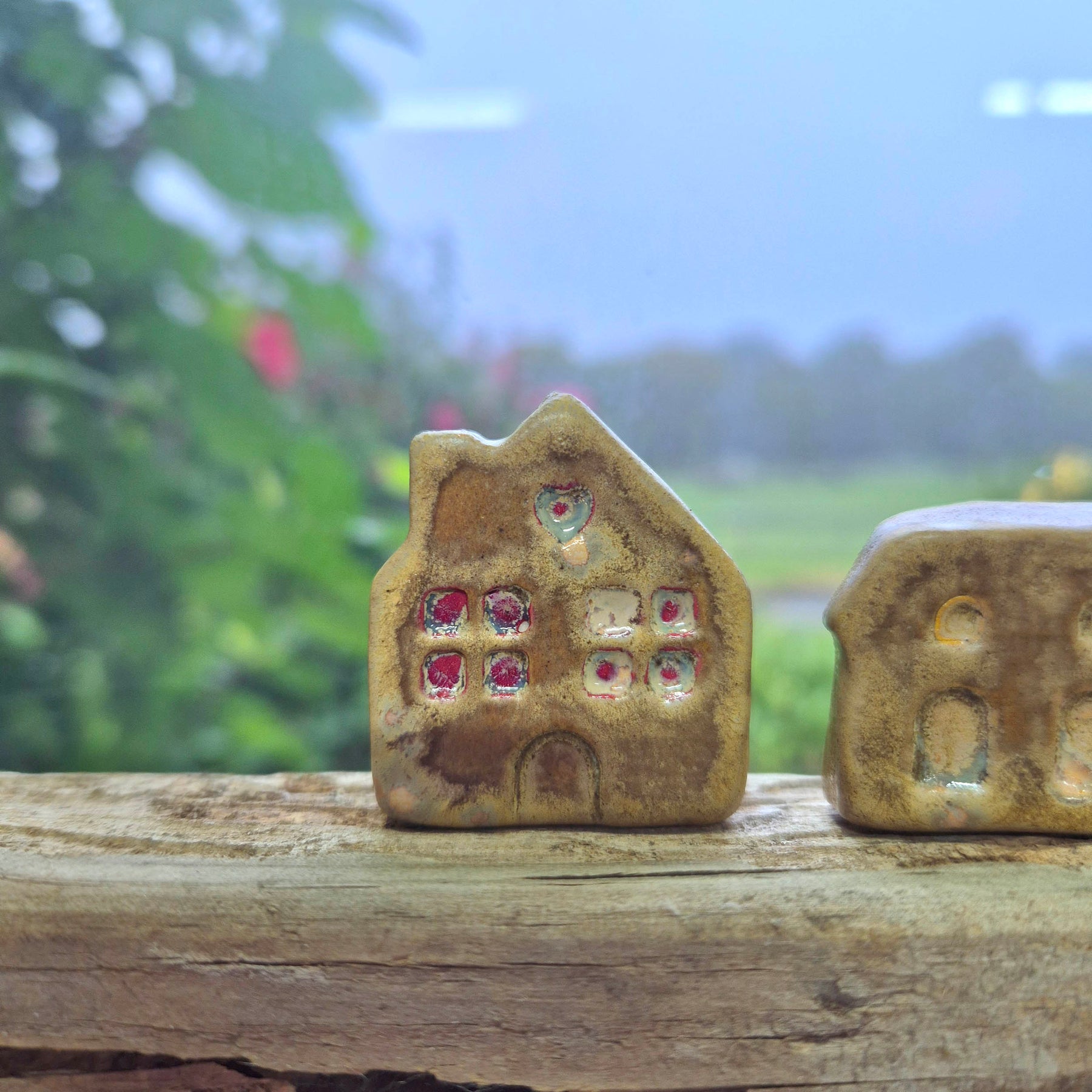Handmade Ceramic Miniature Houses - Set of Three - Mothers Day Gift