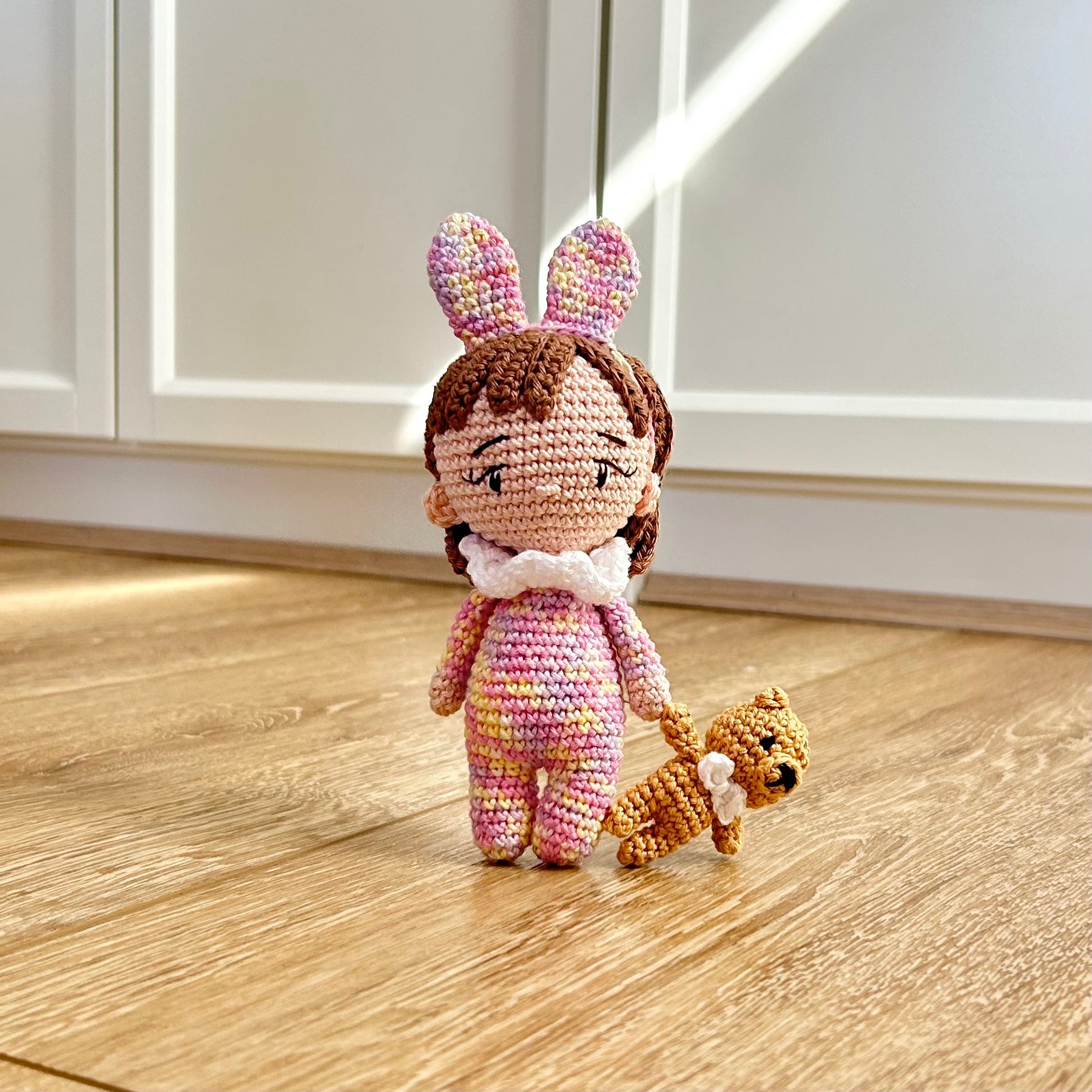 Cotton Candy | Bunny Doll & Teddy | Easter | 14cm | Ready to Ship