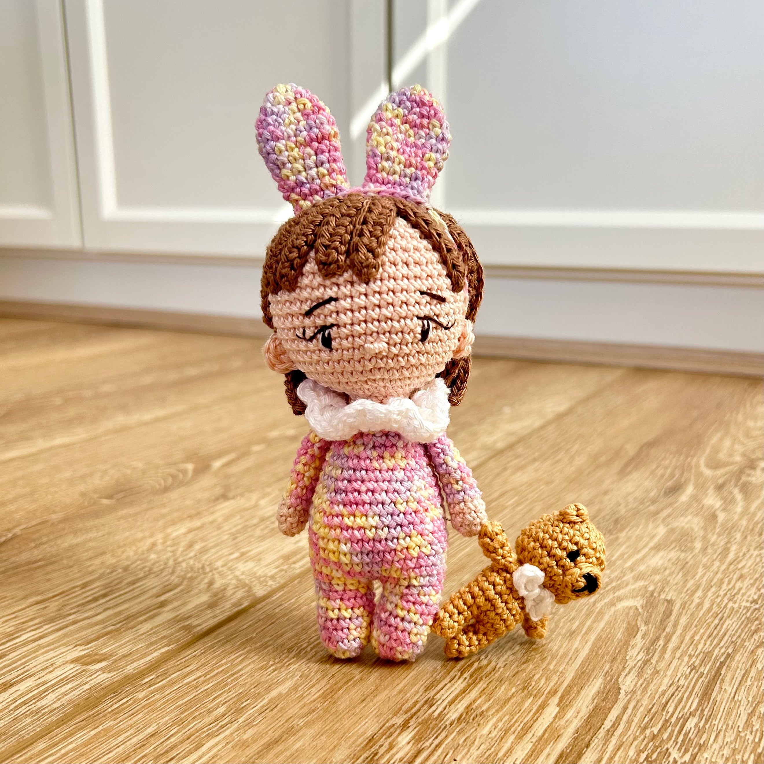 Cotton Candy | Bunny Doll & Teddy | Easter | 14cm | Ready to Ship