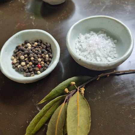 Small Ceramic Condiment Dish - Pottery Dish - Set of Two