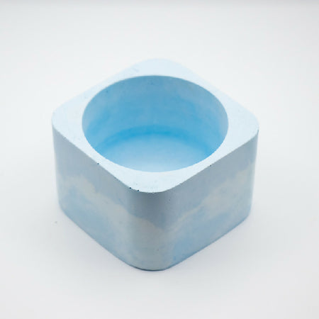 Bright Blue Concrete Holder