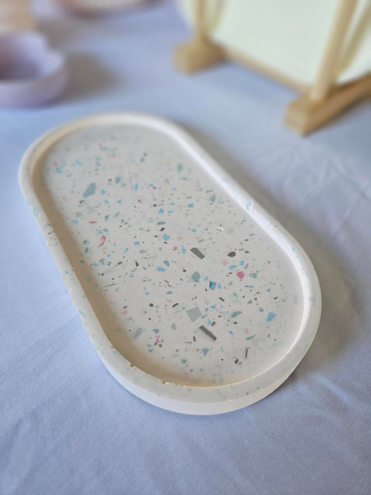 Eco Resin Oval Trinket Tray