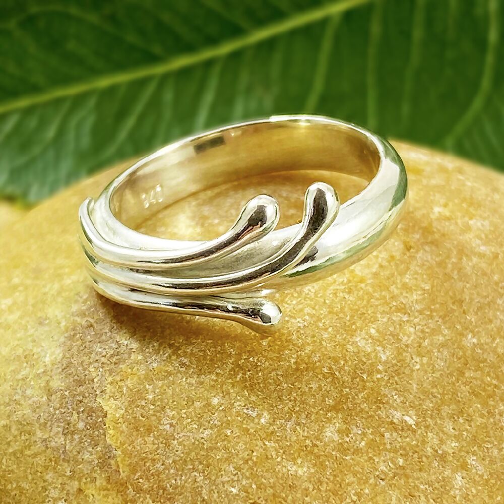 Argentium Silver Deco Inspired Ring