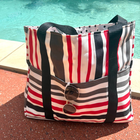 Striped Beach Bag