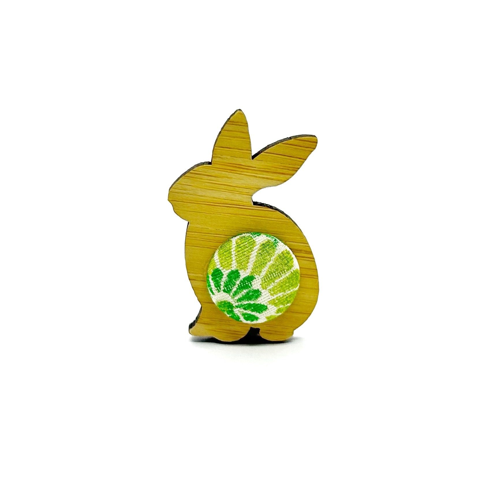 Bunny Brooch with Gift Box - Green