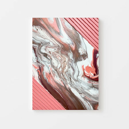 Abstract Coral Textured Acrylic Painting