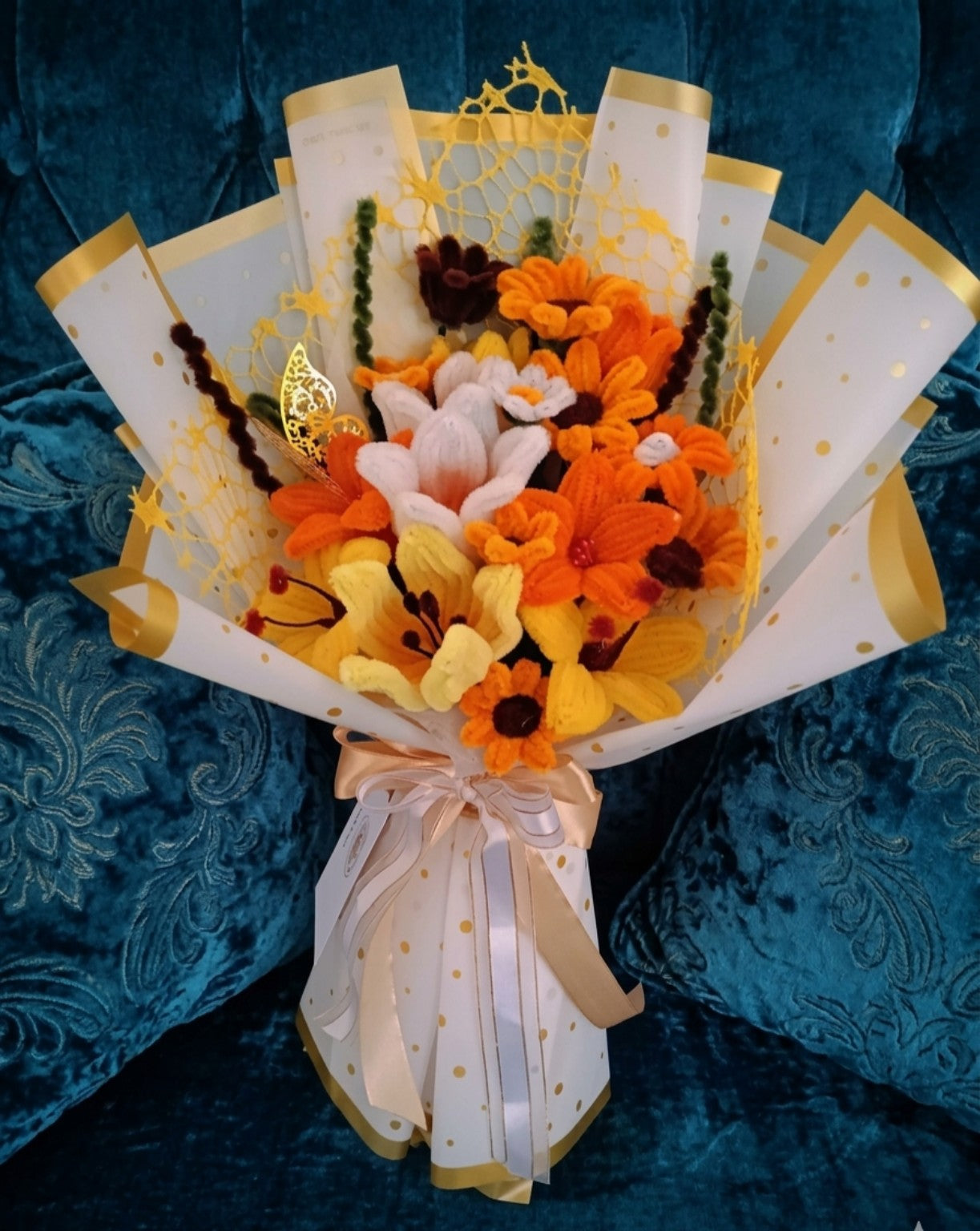 Golden Sunshine Handmade Flower Bouquet