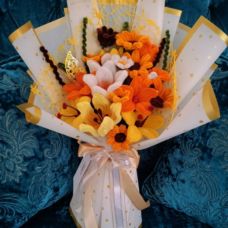 Golden Sunshine Handmade Flower Bouquet