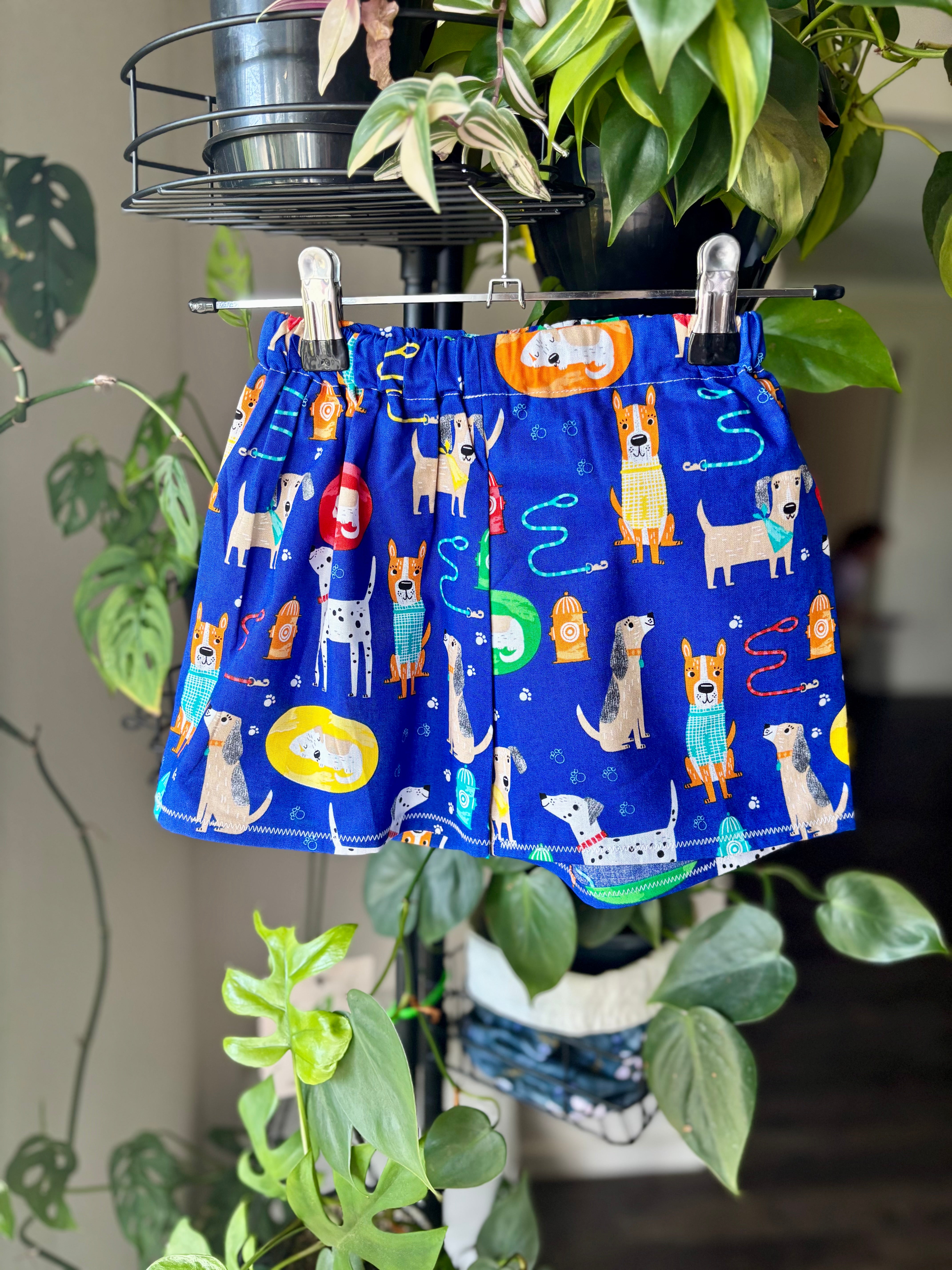 Shorts – Size 3 (Dark Blue with Doggies)