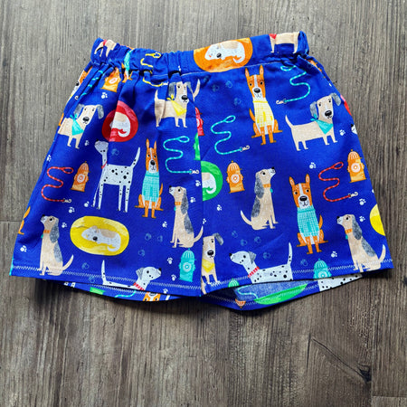 Shorts – Size 3 (Dark Blue with Doggies)