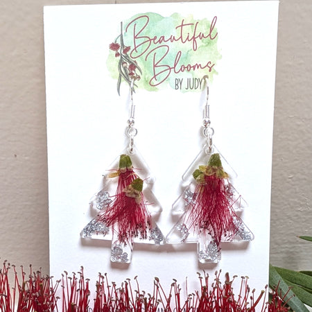 Christmas Earrings Australian native flowers, dangles
