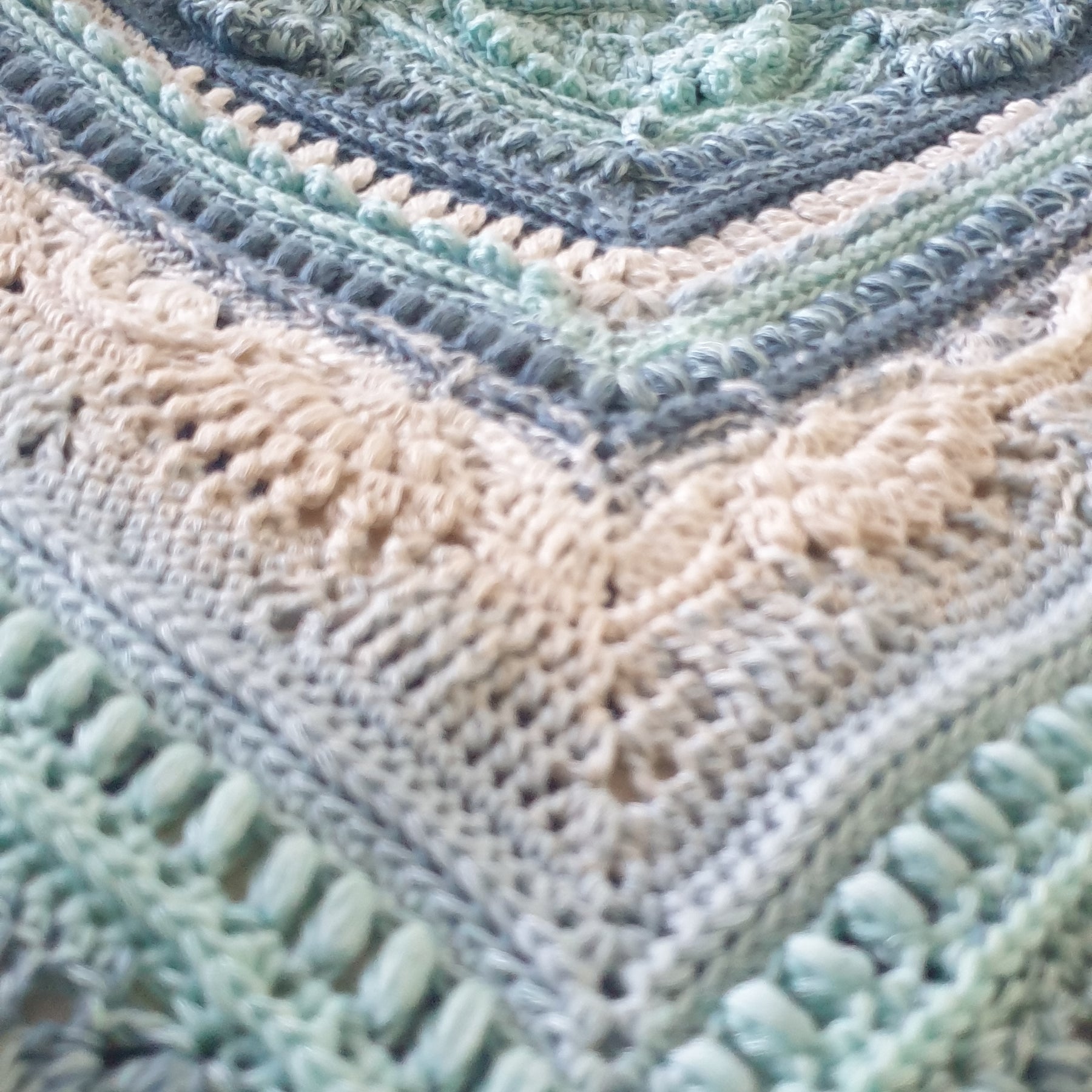 Beautiful beach themed crochet throw