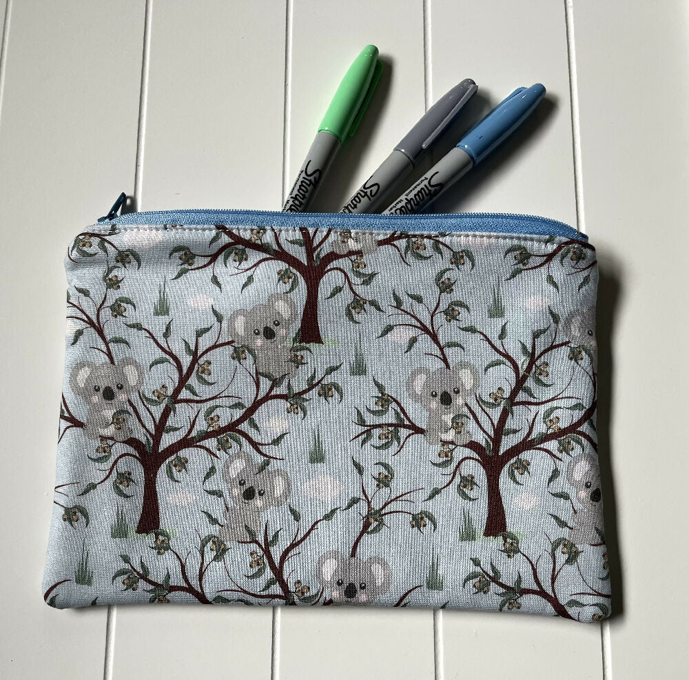 Blue koala pencil case